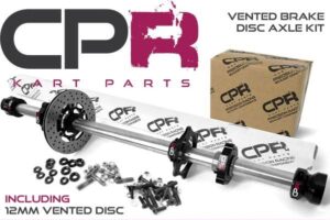 Complete GTR-RACE Series 40mm Axle Kit 12mm Ventillated Disc 8mm Keyway (Colour Configurable)