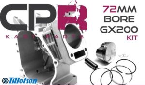 Bare Crank Case & Cylinder BIG BORE SLEEVED KIT 72mm with Flat Top Piston and Rings and Pin and Circlips suit GX200/160 Clone including CPR engines