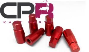 Rear Wheel Nut Lugs Pack PK6 Anodised Red