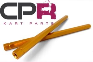Steering Tie Rod Pair Gold Anodised Alloy Hex M8 8mm 190mm