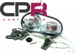 Torque Converter Clutch Complete Kit for Engines 9hp and Larger 25.4mm (1") bore with Jackshaft, Chain, Sprockets, Bearings, Belt