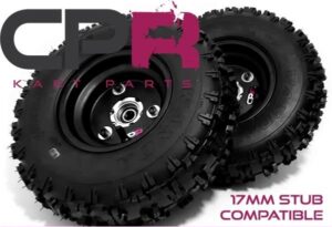 Go Kart Off Road Rims & Tyres (Bearing Type Fronts) Brand New suit 17mm Stub Axles NEW MODEL