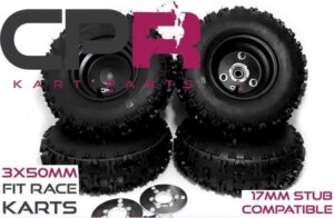 Complete Go Kart Off Road Rims & Tyres Set (Bearing Type Fronts) Brand New (NEW MODEL)